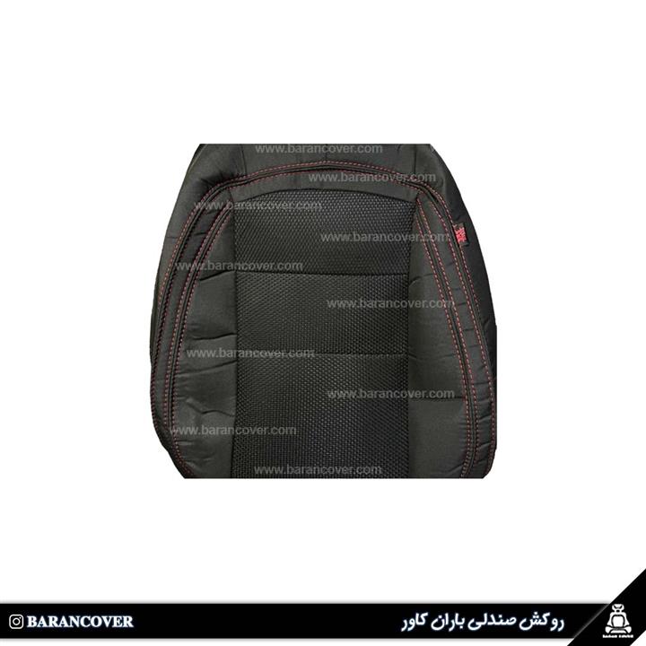 روکش صندلی هایما S5 پارچه رنگ مشکی دوخت قرمز